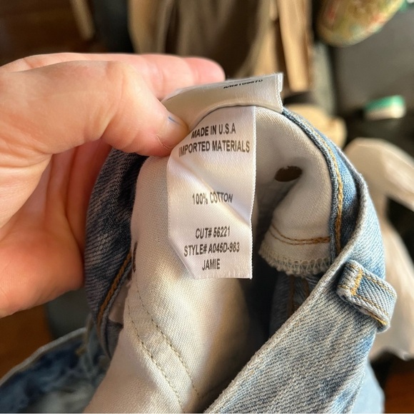 AGOLDE ~ Jamie High Rise Classic in Shake Down 90s Distressed 33. - Picture 8 of 10